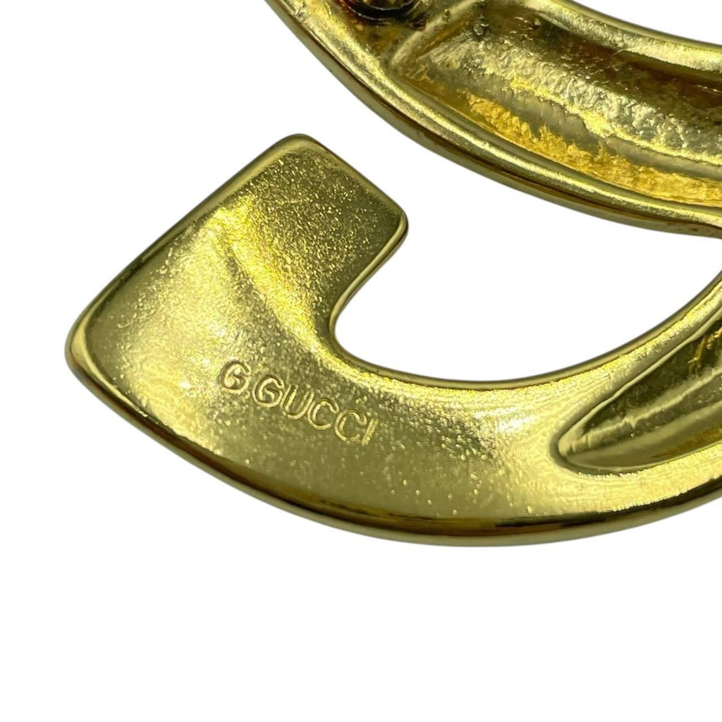 Gucci Buckle Gold GG Logo on Belt — view 3