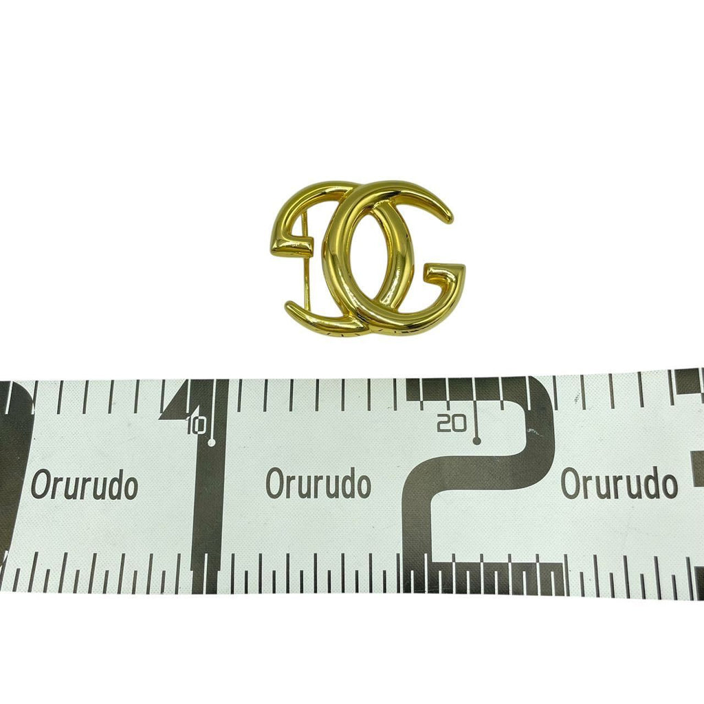 Gucci Buckle Gold GG Logo on Belt — view 4