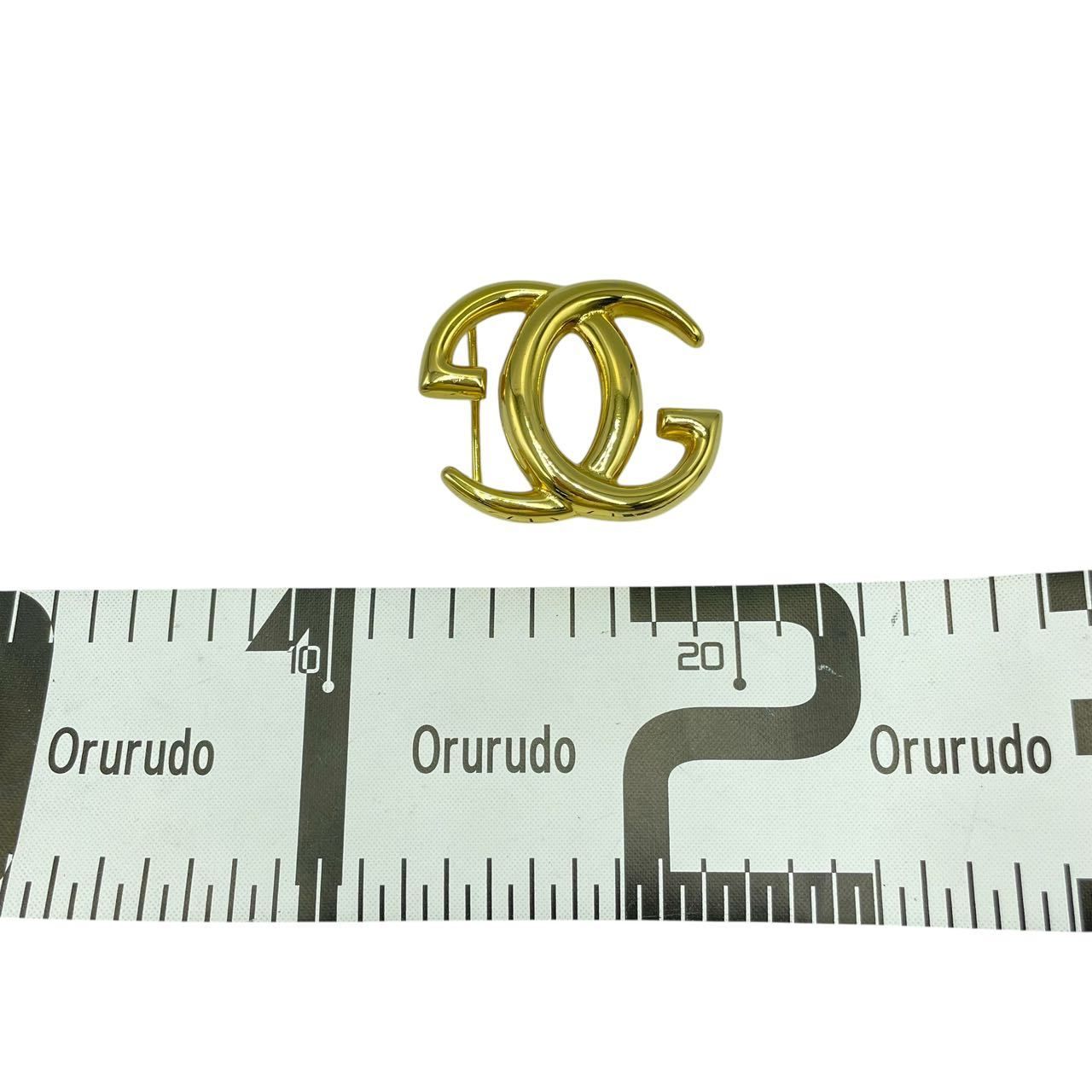 Gucci Buckle Gold GG Logo on Belt — view 4