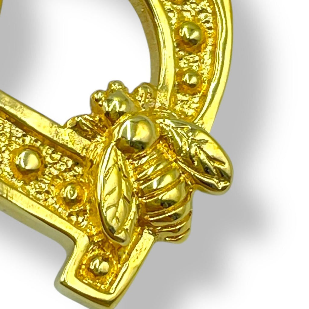 Dior Brooch Gold Bee Logo — view 4