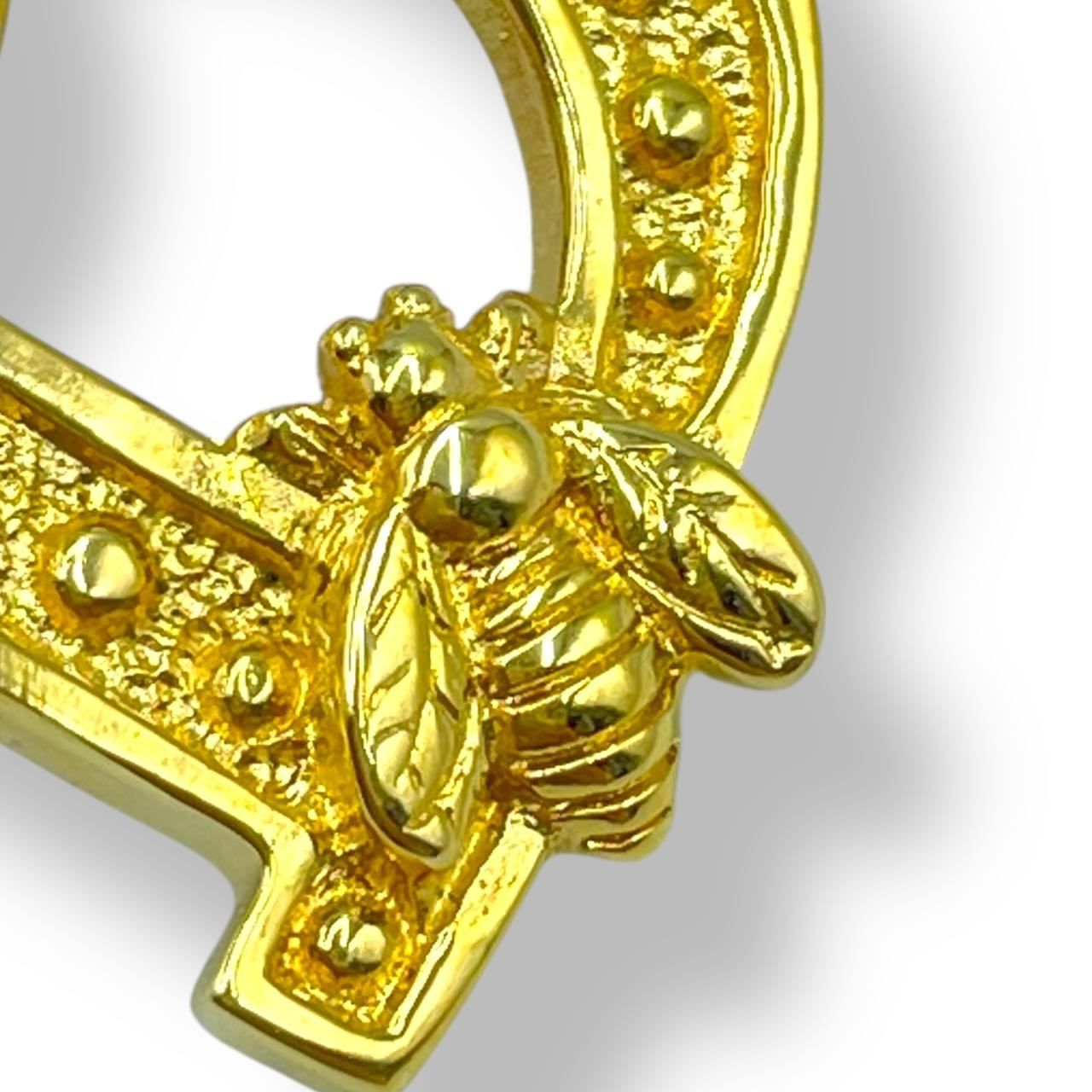 Dior Brooch Gold Bee Logo — view 4