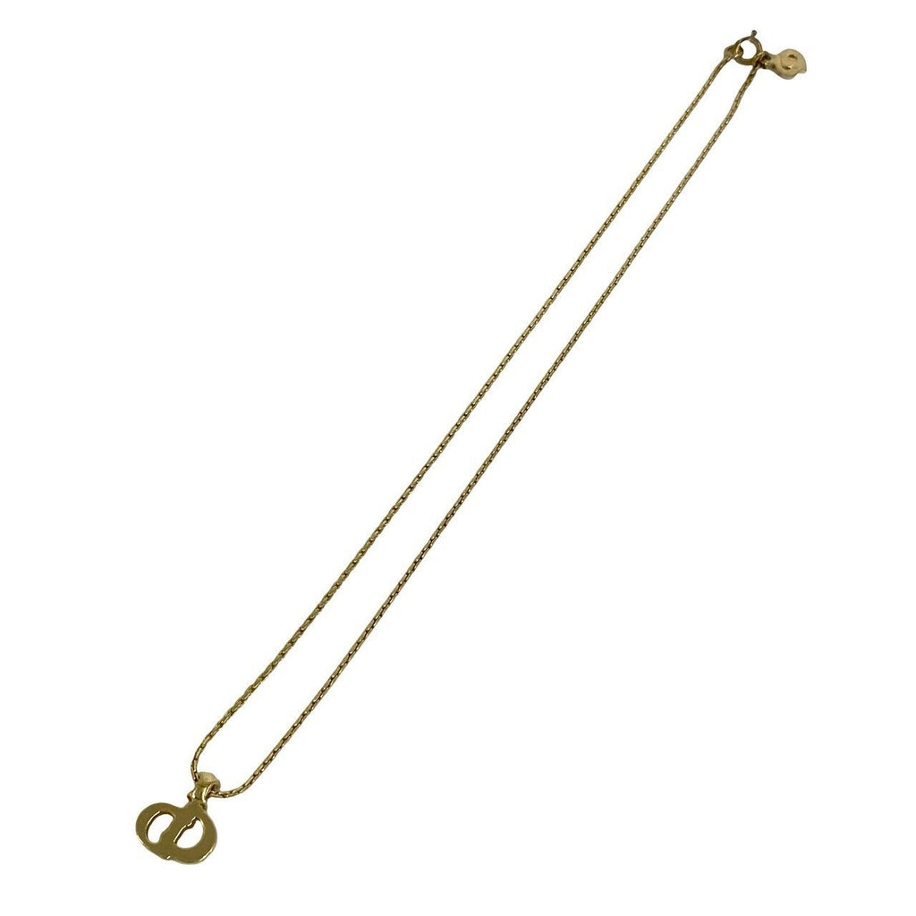 Dior CD Logo Motif Pendant Choker Gold — view 5