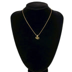 Dior CD Logo Motif Pendant Choker Gold — view 2