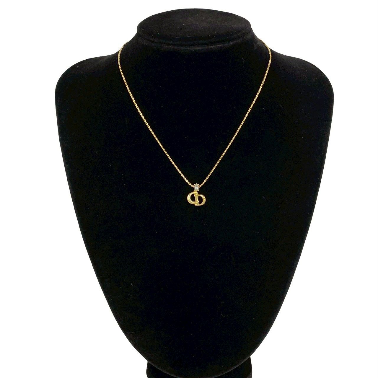 Dior CD Logo Motif Pendant Choker Gold — view 2