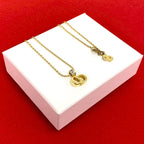 Dior CD Logo Motif Pendant Choker Gold