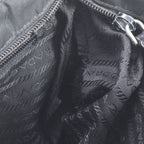 Prada Tessuto Nylon Triangle Logo Leather Shoulder Bag Crossbody Messenger Tote — view 8