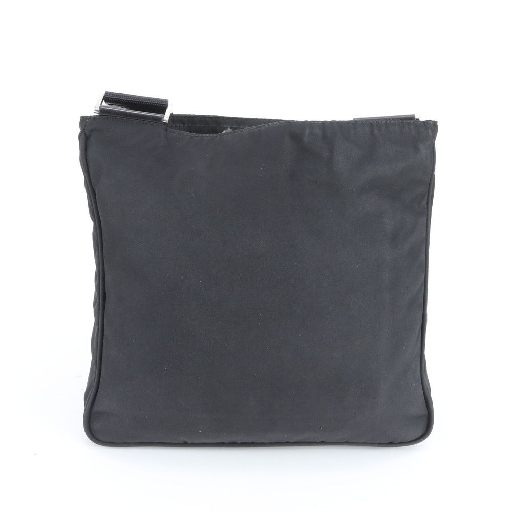 Prada Tessuto Nylon Triangle Logo Leather Shoulder Bag Crossbody Messenger Tote — view 3