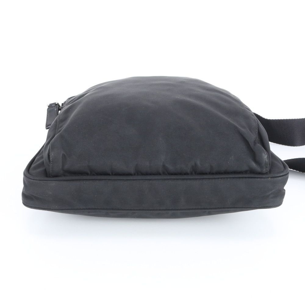 Prada Tessuto Nylon Triangle Logo Leather Shoulder Bag Crossbody Messenger Tote — view 5