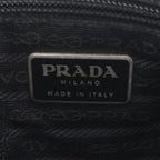 Prada Tessuto Nylon Triangle Logo Leather Shoulder Bag Crossbody Messenger — view 9