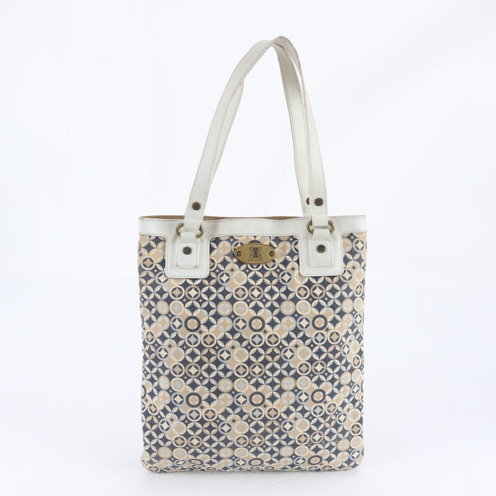 Celine Leather All Over Pattern Tote Shoulder Hand