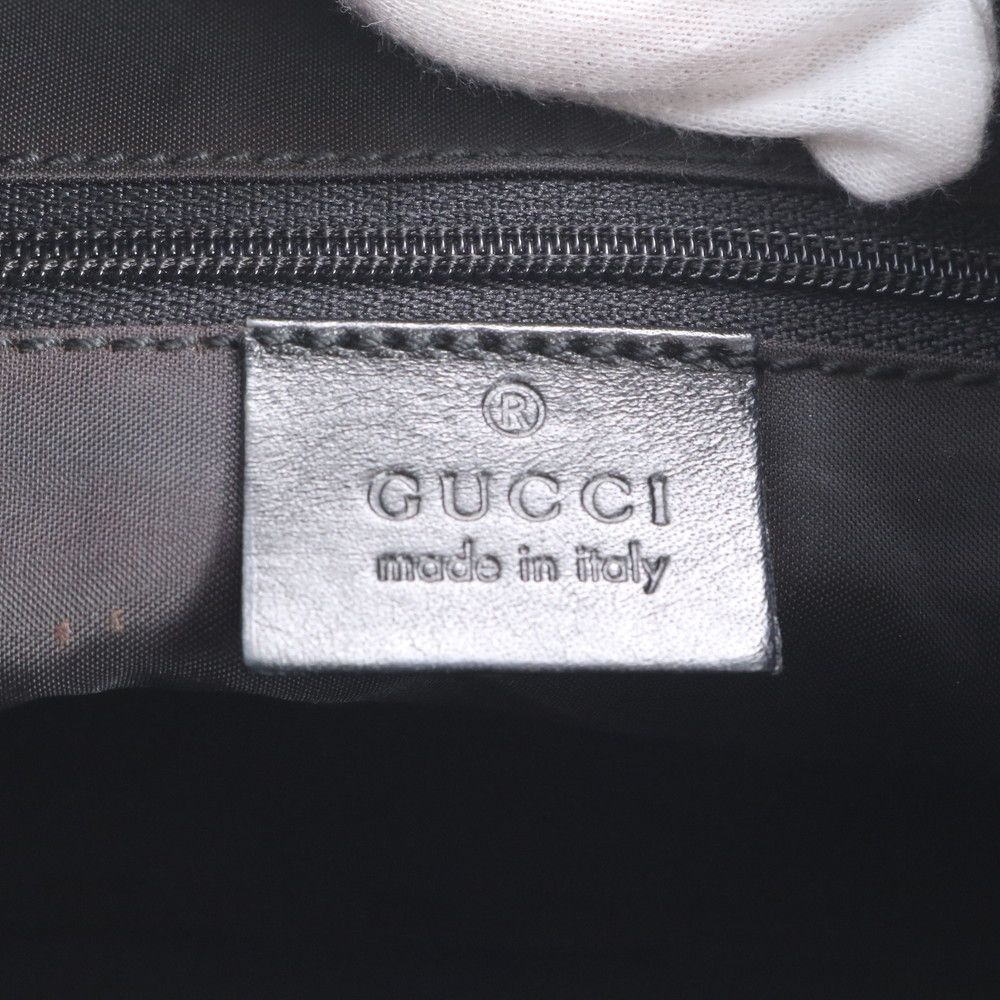 Gucci 001 Leather Shoulder Bag Black — view 9