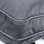 Prada Tessuto Nylon Leather Shoulder Bag Crossbody Messenger Business Black — view 9