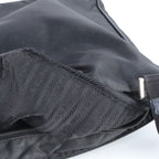Prada Tessuto Nylon Leather Shoulder Bag Crossbody Messenger Business Black — view 8