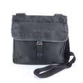 Prada Tessuto Nylon Leather Shoulder Bag Crossbody Messenger Business Black