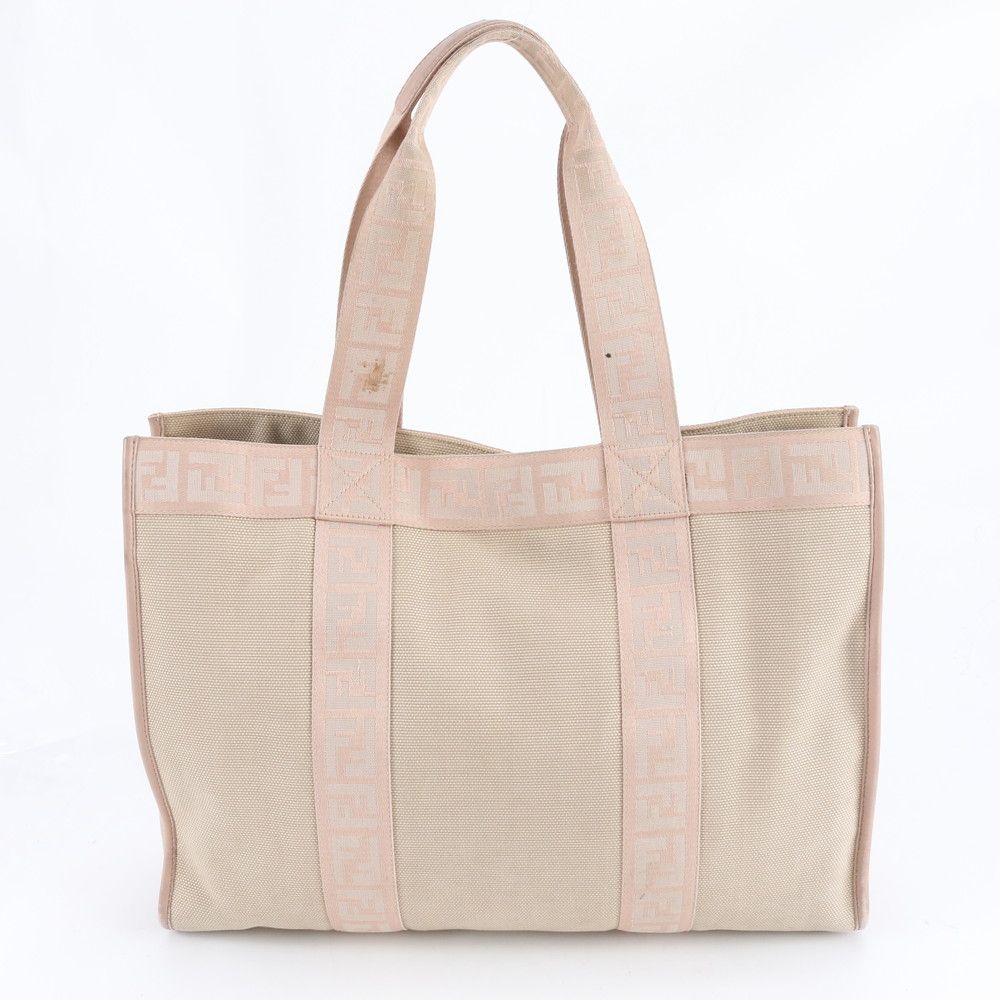 Fendi FF Logo Zucca Leather Tote Shoulder Hand — view 3