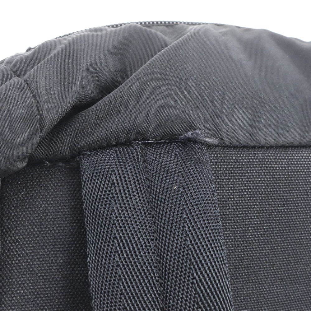 Prada Tessuto Nylon Triangle Logo Leather Backpack Shoulder — view 9