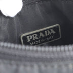 Prada Tessuto Nylon Triangle Logo Handbag Tote Black — view 8
