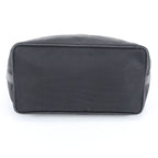 Prada Tessuto Nylon Triangle Logo Pouch Leather Handbag Tote — view 5