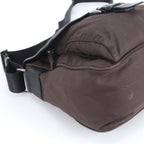 Prada Tessuto Nylon Triangle Logo Leather Shoulder Bag Crossbody Messenger — view 6