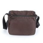 Prada Tessuto Nylon Triangle Logo Leather Shoulder Bag Crossbody Messenger — view 3