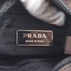 Prada Tessuto Nylon Triangle Logo Leather Shoulder Bag Crossbody Messenger — view 8