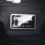 Prada Tessuto Nylon Triangle Logo Leather Shoulder Bag Crossbody Messenger — view 9