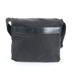 Prada Tessuto Nylon Triangle Logo Leather Shoulder Bag Crossbody Messenger — view 3