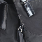 Prada Tessuto Nylon Triangle Logo Leather Shoulder Bag Crossbody Messenger — view 8