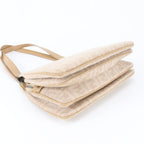 Fendi Zucca Wool Leather Shoulder Bag Tote Hand Beige — view 4