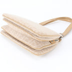 Fendi Zucca Wool Leather Shoulder Bag Tote Hand Beige — view 5