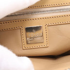 Fendi Zucca Wool Leather Shoulder Bag Tote Hand Beige — view 8