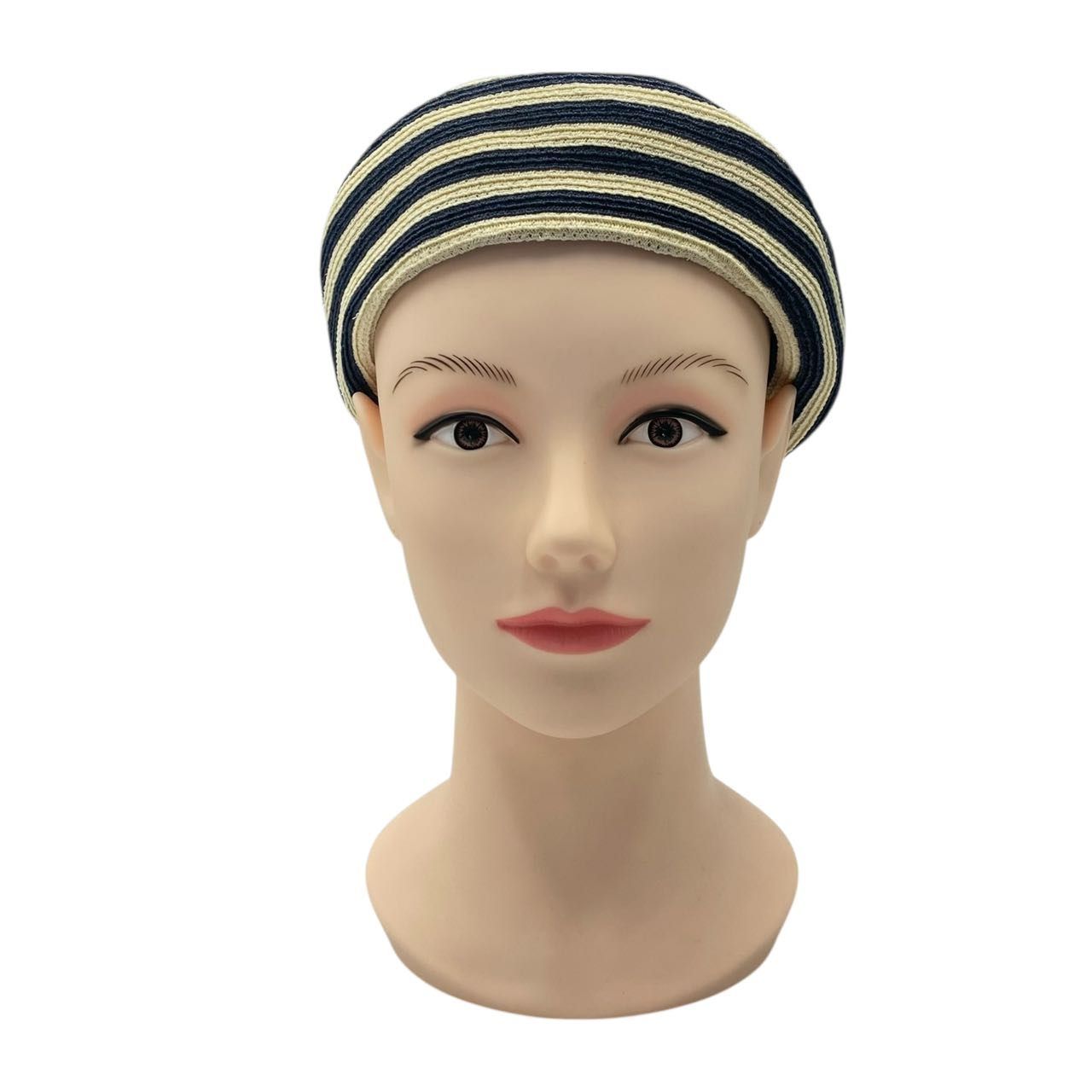 Gucci Hat Beret Straw Hat Beige Black — view 2
