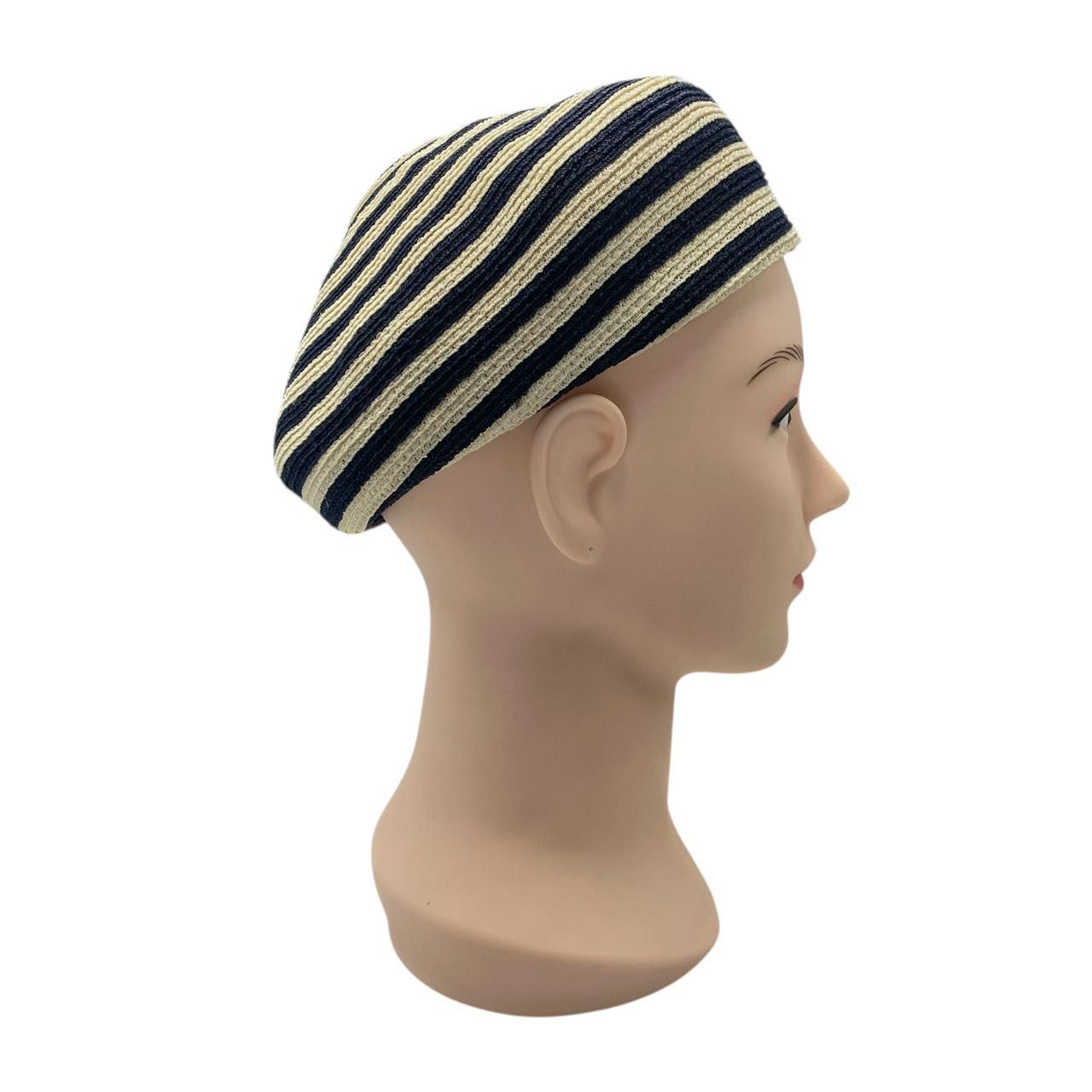 Gucci Hat Beret Straw Hat Beige Black — view 3