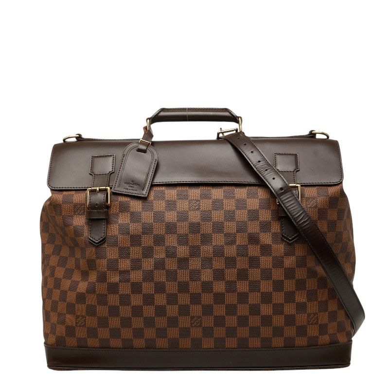 Louis Vuitton Damier West End PM Boston Bag 2-Way Brown Leather