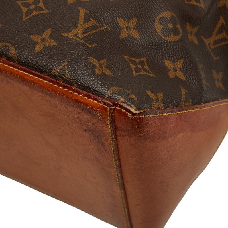 Louis Vuitton Monogram Cabas Mezzo Tote Shoulder Bag Brown Leather — view 6