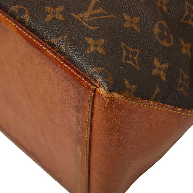 Louis Vuitton Monogram Cabas Mezzo Tote Shoulder Bag Brown Leather — view 4