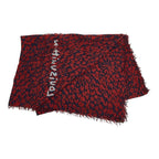 Louis Vuitton Etole Leopard Shawl Large Red Navy Silk Cashmere 1- Scarf — view 2