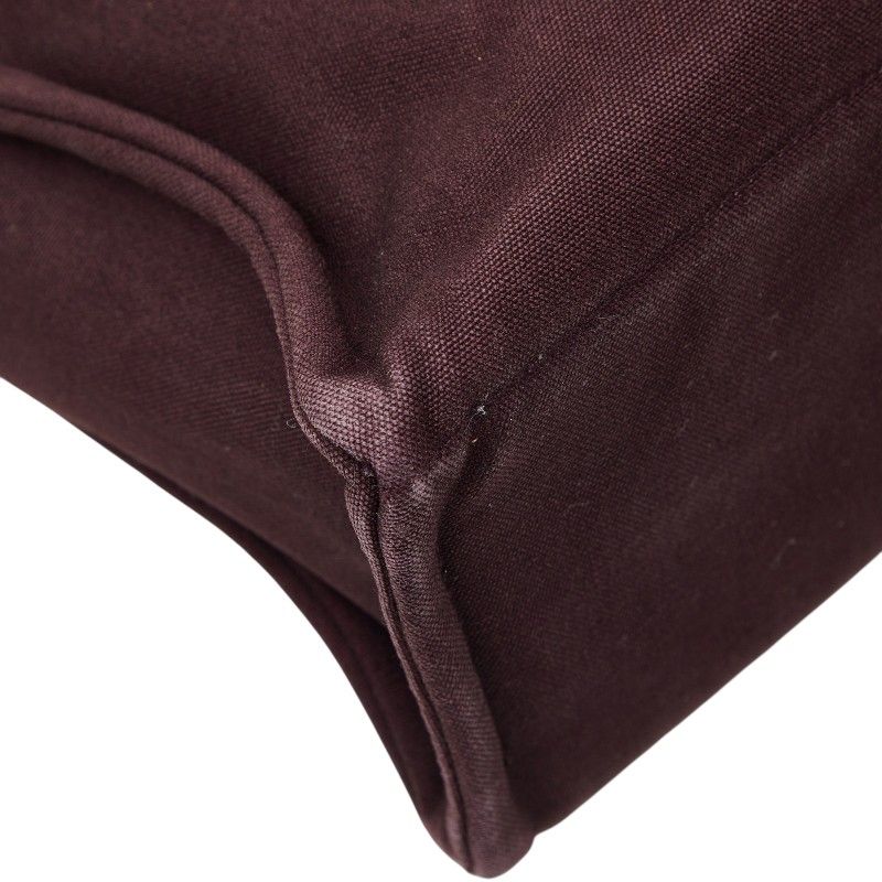 Hermes Fourre Tout MM Tote Wine Red Canvas — view 5