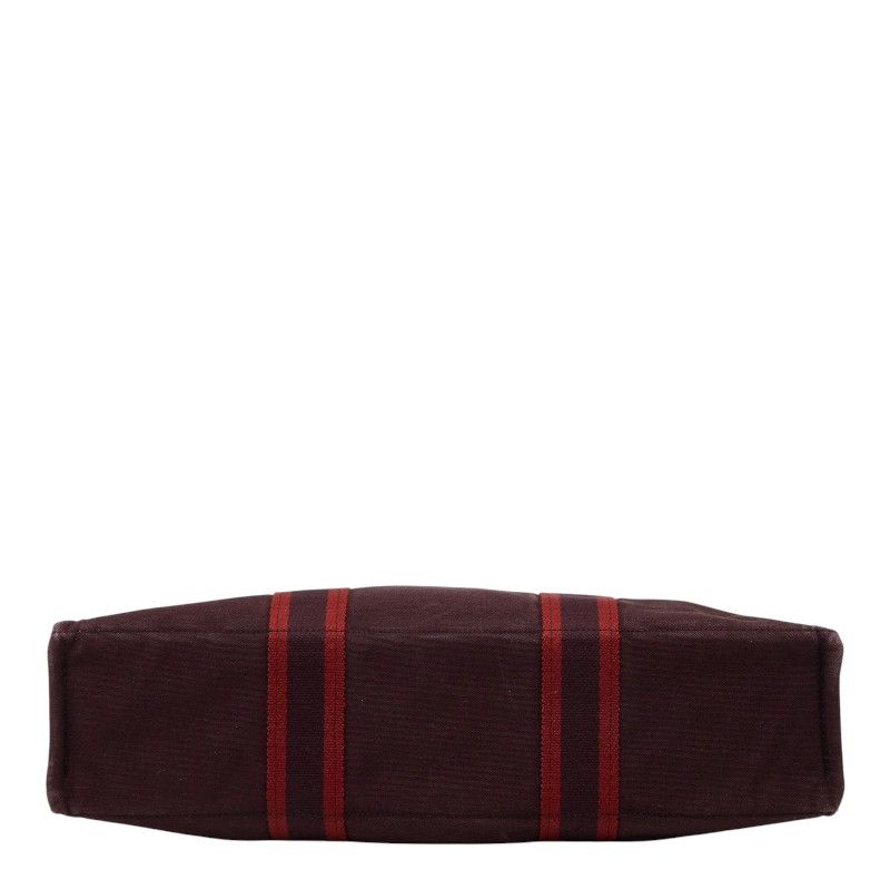 Hermes Fourre Tout MM Tote Wine Red Canvas — view 3