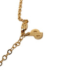 Dior Logo Emblem Pendant Gold Plated Rhinestone — view 5