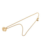 Dior Logo Emblem Pendant Gold Plated Rhinestone — view 3
