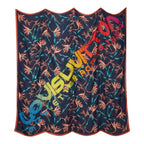 Louis Vuitton Etole Hawaiian Lily Shawl Large Navy Multicolor Silk Wool 1- Scarf