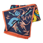 Louis Vuitton Etole Hawaiian Lily Shawl Large Navy Multicolor Silk Wool 1- Scarf — view 3