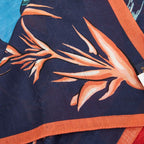 Louis Vuitton Etole Hawaiian Lily Shawl Large Navy Multicolor Silk Wool 1- Scarf — view 4