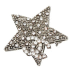 Chanel CC Logo Star Motif Brooch 05 Silver Metal Rhinestone