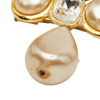 Chanel Vintage Brooch Gold Plated Faux Pearl Bijuu — view 4