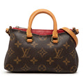 Louis Vuitton Monogram Nano Pallas Mini 2-Way Shoulder Bag Brown Cerise