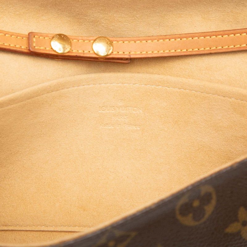 Louis Vuitton Monogram Pochette Twin GM Crossbody Shoulder Bag Brown Leather — view 5