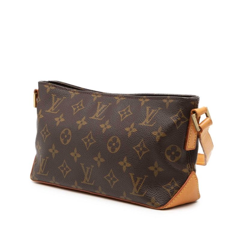 Louis Vuitton Monogram Trotteur Crossbody Shoulder Bag Brown Leather — view 2