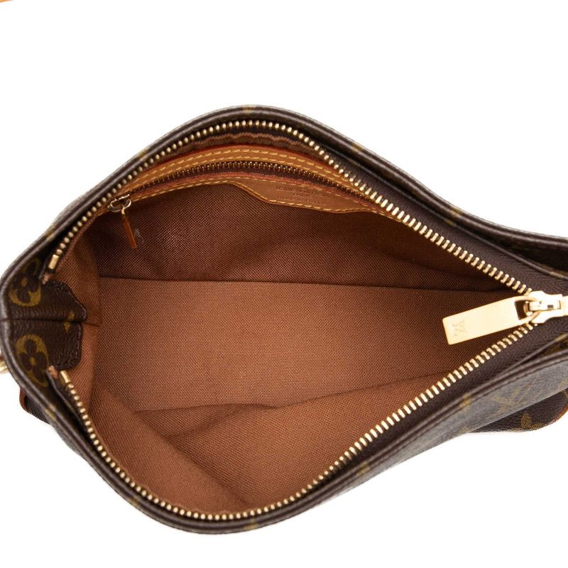 Louis Vuitton Monogram Trotteur Crossbody Shoulder Bag Brown Leather — view 5
